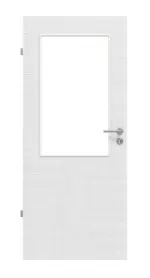 Frontansicht von Cotton like Weiß LA 7 Basic Innentür - Huga