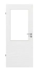 Frontansicht von Strukturiert Weiß LA 7 Basic Innentür - Huga