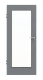 Frontansicht von Strukturiert Hygge Grau LA 8 Basic Innentür - Huga