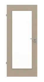 Frontansicht von Cotton like Taupe LA 8 Basic Innentür - Huga