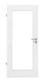 Frontansicht von Strukturiert Weiß LA 8 Basic Innentür - Huga