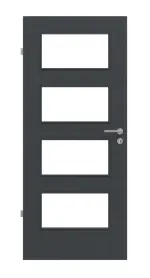 Frontansicht von Cotton like Anthrazit LA 9 Basic Innentür - Huga