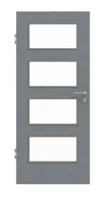 Frontansicht von Cotton like Hygge Grau LA 9 Basic Innentür - Huga