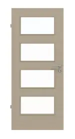 Frontansicht von Cotton like Taupe LA 9 Basic Innentür - Huga