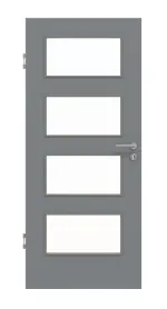 Frontansicht von Ultramatt Hygge Grau LA 9 Basic Innentür - Huga