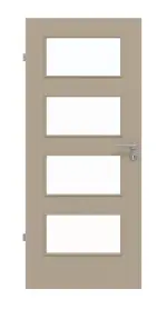 Frontansicht von Ultramatt Taupe LA 9 Basic Innentür - Huga