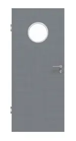 Frontansicht von Cotton like Hygge Grau LA Bullauge Basic Innentür - Huga