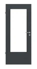 Frontansicht von Cotton like Anthrazit DIN-LA Basic Innentür - Huga