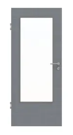 Frontansicht von Cotton like Hygge Grau LA-DIN Basic Innentür - Huga