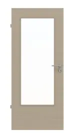 Frontansicht von Cotton like Taupe DIN-LA Basic Innentür - Huga