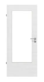 Frontansicht von Cotton like Weiß DIN-LA Basic Innentür - Huga
