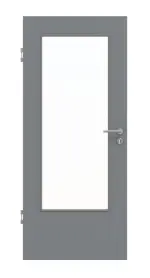 Frontansicht von Ultramatt Hygge Grau LA-DIN Basic Innentür - Huga
