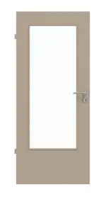 Frontansicht von Ultramatt Taupe DIN-LA Basic Innentür - Huga