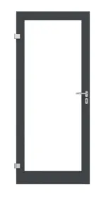 Frontansicht in db703 von Innentür-Set Aluminium Rohrrahmentür ES 50 mit LA-01 inkl. Blockzarge - Hörmann