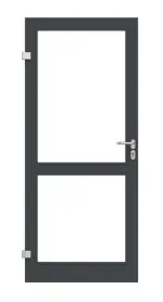 Frontansicht in db703 von Innentür-Set Aluminium Rohrrahmentür ES 50 mit LA-02 inkl. Blockzarge - Hörmann