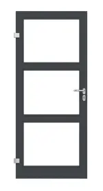 Frontansicht in db703 von Innentür-Set Aluminium Rohrrahmentür ES 50 mit LA-03 inkl. Blockzarge - Hörmann