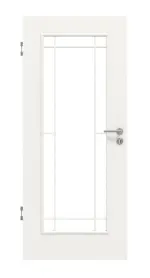 Frontansicht von Landhaus 1 LA Lugano Classic Durat Verkehrsweiß RAL 9016 Innentür - Huga