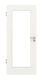 Frontansicht von Landhaus 1 LA Classic Durat Verkehrsweiß RAL 9016 Innentür - Huga