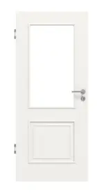Frontansicht von Landhaus 2 LA Classic Durat Verkehrsweiß RAL 9016 Innentür - Huga