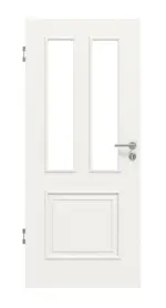 Frontansicht von Landhaus 3 LA Classic Durat Verkehrsweiß RAL 9016 Innentür - Huga