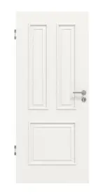 Frontansicht von Landhaus 3 Classic Durat Verkehrsweiß RAL 9016 Innentür - Huga