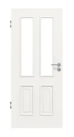 Frontansicht von Landhaus 4 LA Classic Durat Verkehrsweiß RAL 9016 Innentür - Huga