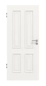 Frontansicht von HUGA Innentür Landhaus 4 Weißlack Classic