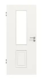 Frontansicht von Landhaus 5 LA Classic Durat Verkehrsweiß RAL 9016 Innentür - Huga