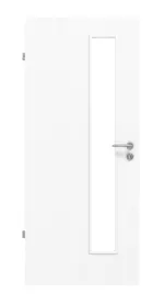 Frontansicht von Esche Weiß ES 242 Typ LA-1D schloss-seitig  PortaLit Zimmertür - Westag