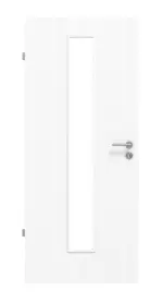 Frontansicht von Esche Weiß ES 242 LA-1 mittig PortaLit Zimmertür - Westag