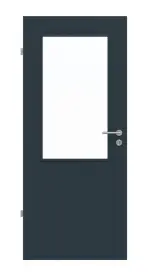 Frontansicht von Titangrau A 416 LA-100 PortaLit Zimmertür - Westag