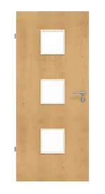 Frontansicht von Ahorn Rustikal AH 74 Typ LA-3 PortaLit-CPL Innentür - Westag