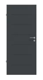 Frontansicht von Groove 11 ProLine Lack Anthrazit RAL 7016 Innentür - Hörmann