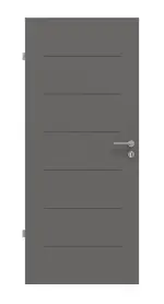 Frontansicht von Huga Innentür Signum 11 Hygge grau RAL 7037 Lack Concept