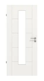 Frontansicht von Groove 13 LA 24 mittig ProLine Lack Verkehrsweiß RAL 9016 Innentür - Hörmann