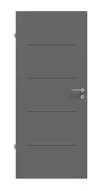 Frontansicht von Huga Innentür Signum 14 Hygge grau RAL 7037 Lack Concept