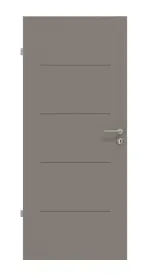 Frontansicht von Groove 14 ProLine Lack Taupe RAL 7048 Innentür - Hörmann