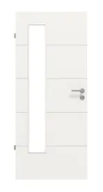 Frontansicht von Signum 15 LA 24 bandseitig Basic Lack Verkehrsweiß RAL 9016 Innentür - Huga