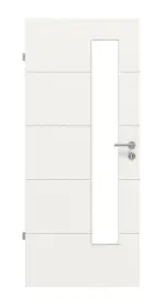 Frontansicht von Signum 15 LA 24 schlossseitig Basic Lack Verkehrsweiß RAL 9016 Innentür - Huga