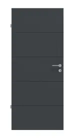 Frontansicht von Groove 15 ProLine Lack Anthrazit RAL 7016 Innentür - Hörmann