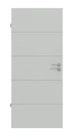 Frontansicht von Groove 15 ProLine Lack Grau RAL 7035 Innentür - Hörmann
