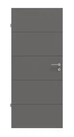 Frontansicht von Huga Innentür Signum 15 Hygge grau RAL 7037 Lack Concept