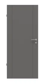 Frontansicht von Huga Innentür Signum 16 Hygge grau RAL 7037 Lack Concept