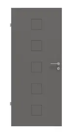 Frontansicht von Huga Innentür Signum 19 Hygge grau RAL 7037 Lack Concept