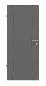 Frontansicht von Huga Innentür Signum 20 Hygge grau RAL 7037 Lack Concept