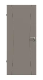 Frontansicht von Groove 20 ProLine Lack Taupe RAL 7048 Innentür - Hörmann
