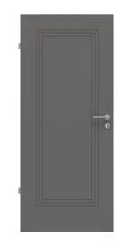 Frontansicht von Huga Innentür Signum 21 Hygge grau RAL 7037 Lack Concept