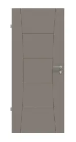 Frontansicht von Groove 22 ProLine Lack Taupe RAL 7048 Innentür - Hörmann