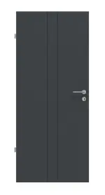 Frontansicht von Groove 23 ProLine Lack Anthrazit RAL 7016 Innentür - Hörmann