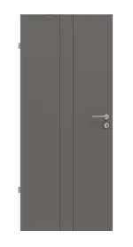 Frontansicht von Huga Innentür Signum 23 Hygge grau RAL 7037 Lack Concept